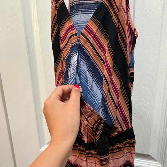 FOREVER 21 Women’s Striped V Neck Romper / Swim Cover Up - multicolor, size S - Picture 4 of 6